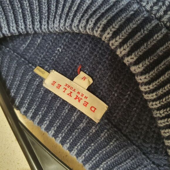 Demylee sweater Chelsea cotton ink / midnight blue Medium euc $200 - Picture 3 of 5